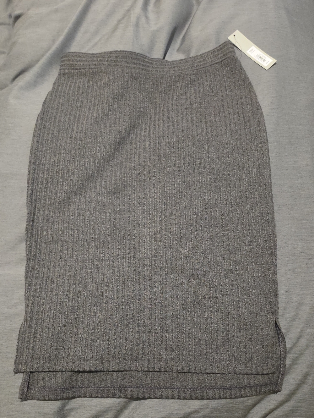 Apt. 9 Ribbed Knit Pencil Skirt in Gray